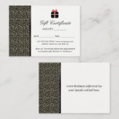 Certificat cadeau (Devant / Derrière)