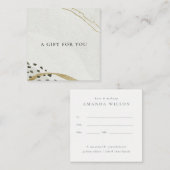 Certificat cadeau Abstrait de pierre gris ivoire d (Devant / Derrière)