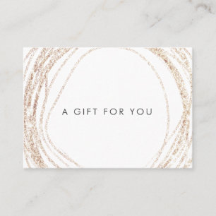 certificat cadeau abstrait en faux or