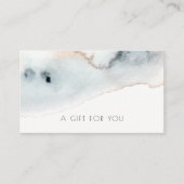 Certificat cadeau Aqua Blue Gold Watercolor Beachy (Devant)