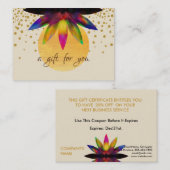 Certificat cadeau Aquarelle Lotus Flower Yoga (Devant / Derrière)