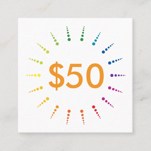 certificat cadeau arc-en-cielBurst (Devant)