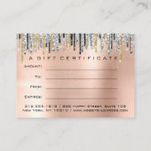 Certificat cadeau Beauté Boutique Cheveux Clous Ro (Dos)