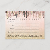 Certificat cadeau Beauté Boutique Cheveux Clous Ro (Dos)