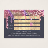 Certificat cadeau Beauté Maquillage cheveux goutte (Dos)