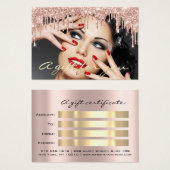 Certificat cadeau Beauté Salon de vacances Maquill (Devant & derrière)