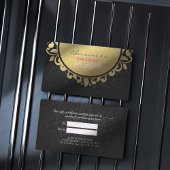 Certificat cadeau Black & Gold Foil Floral encadré