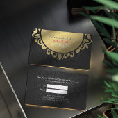 Certificat cadeau Black & Gold Foil Floral encadré