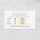 Certificat cadeau Black White Gold Lashes Maquilla (Dos)