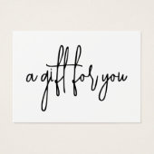 Certificat cadeau blanc minimaliste de script (Devant)