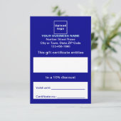 Certificat cadeau bleu affaires (Debout devant)