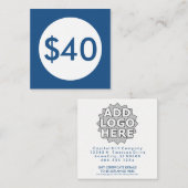 certificat cadeau bleu tache (Devant / Derrière)