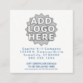 certificat cadeau bleu tache (Dos)