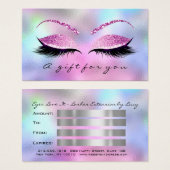 Certificat cadeau Blue Rose Lash Extension Maquill (Devant & derrière)