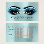 Certificat cadeau Blue water Gold Lashes Maquillag (Devant & derrière)