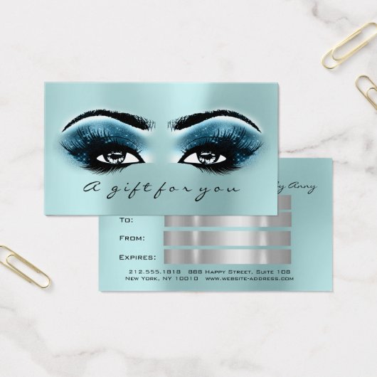Certificat cadeau Blue water Gold Lashes Maquillag (Bureau)