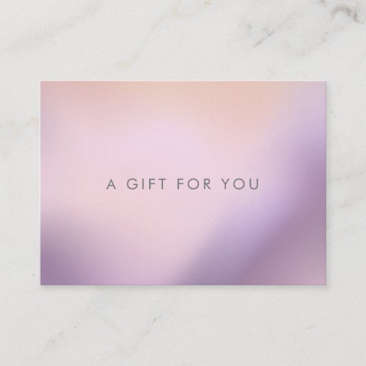 certificat cadeau blush métallique (Devant)