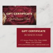 Certificat cadeau, cadeau (Devant / Derrière)