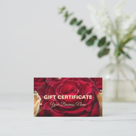 Certificat cadeau, cadeau (Debout devant)