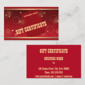 Certificat cadeau, cadeau (Devant / Derrière)