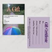 Certificat cadeau carte de visite par RoseWrites (Devant / Derrière)