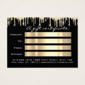 Certificat cadeau Cheveux de maquillage d'Eyelash  (Dos)