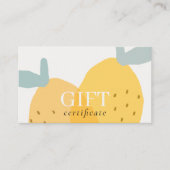 Certificat cadeau Citron jaune mignon Fruit Citrus (Devant)