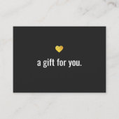 Certificat cadeau client Gold Heart moderne (Devant)