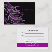 Certificat cadeau coiffeur (Devant / Derrière)