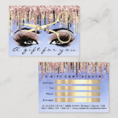 Certificat cadeau Coiffeur Blue Lash maquillage (Devant / Derrière)