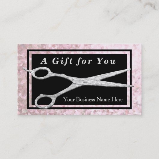 Certificat cadeau coiffeur élégant (Devant)