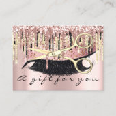 Certificat cadeau Coiffeur Maquillage Lash Rose or (Devant)