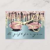 Certificat Cadeau Coiffeur Rose Blue Maquillage (Devant)