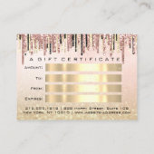 Certificat Cadeau Coiffeur Rose Blus Maquillage (Dos)