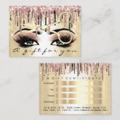 Certificat cadeau Coiffeur Rose Gold Drip Maquilla (Devant / Derrière)