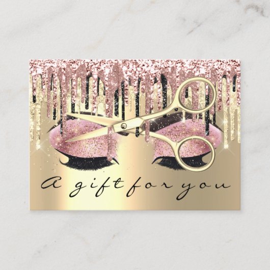 Certificat cadeau Coiffeur Rose Gold Maquillage (Devant)