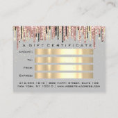 Certificat cadeau Coiffeur Rose Gold Maquillage gr (Dos)