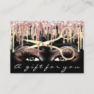 Certificat cadeau Coiffeur Rose Maquillage noir