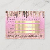Certificat cadeau Coiffeur Rose Pink Maquillage La (Dos)