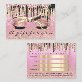 Certificat cadeau Coiffeur Rose Pink Maquillage La (Devant / Derrière)