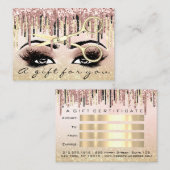 Certificat cadeau Coiffeur Rose Vip Gold Maquillag (Devant / Derrière)