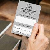 Certificat cadeau commercial gris