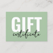 Certificat cadeau commercial minimaliste Logo (Devant)