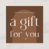 Certificat cadeau d'affaires Boho Terracotta moder (Devant)