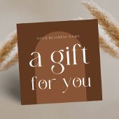 Certificat cadeau d'affaires Boho Terracotta moder