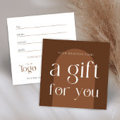 Certificat cadeau d'affaires Boho Terracotta moder