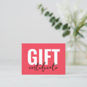 Certificat cadeau d'affaires Red Logo (Debout devant)