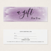 Certificat cadeau d'affaires Spa rose simple et mo (Devant & derrière)