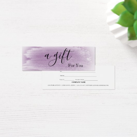 Certificat cadeau d'affaires Spa rose simple et mo (Bureau)