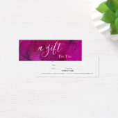 Certificat cadeau d'affaires Spa rose simple et mo (Bureau)